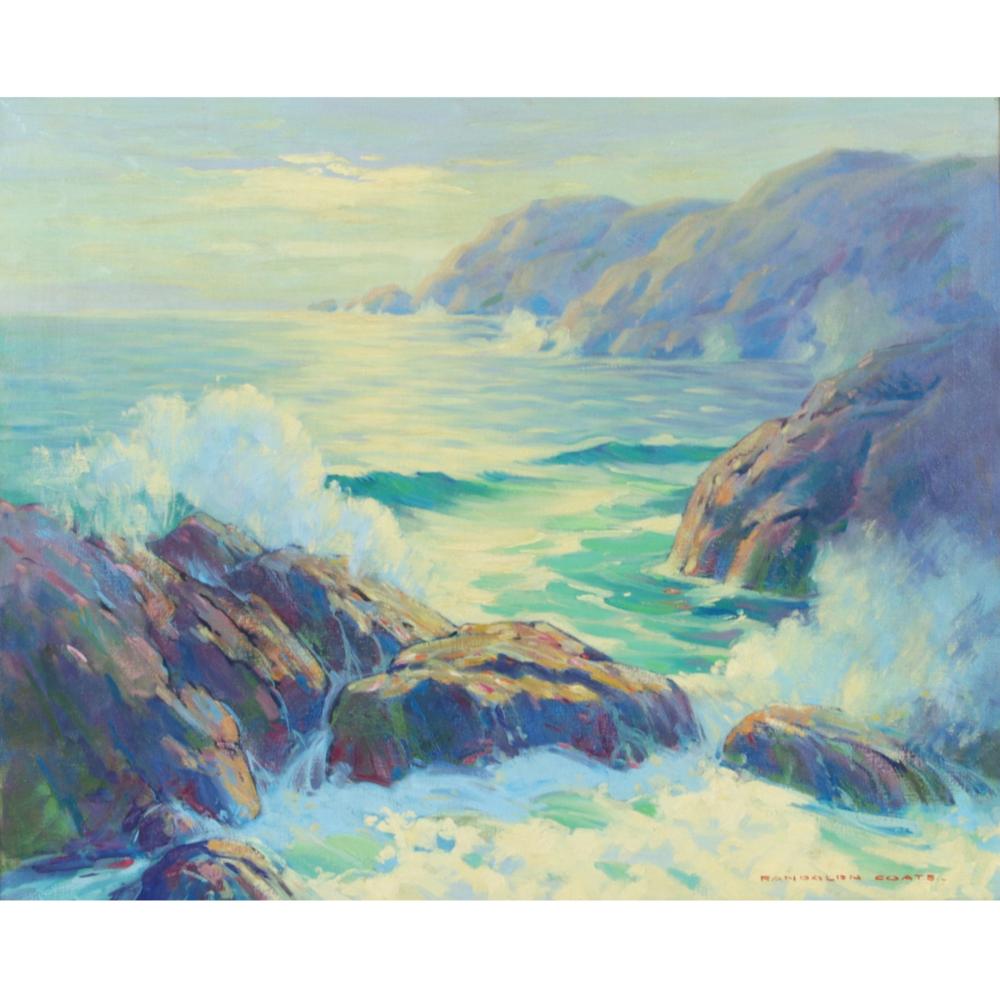 Appraisal: RANDOLPH LASALLE COATS AMERICAN INDIANA - CRASHING WAVES ON ROCKY