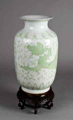 Appraisal: A Fine Chinese Qing Porcelain VaseA large baluster shaped vase