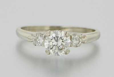 Appraisal: A Vintage Diamond Engagement Ring k white gold engagement ring