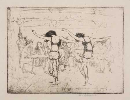 Appraisal: AMERICAN PRINTMAKERS Group of prints PEGGY BACON Greed drypoint Signed