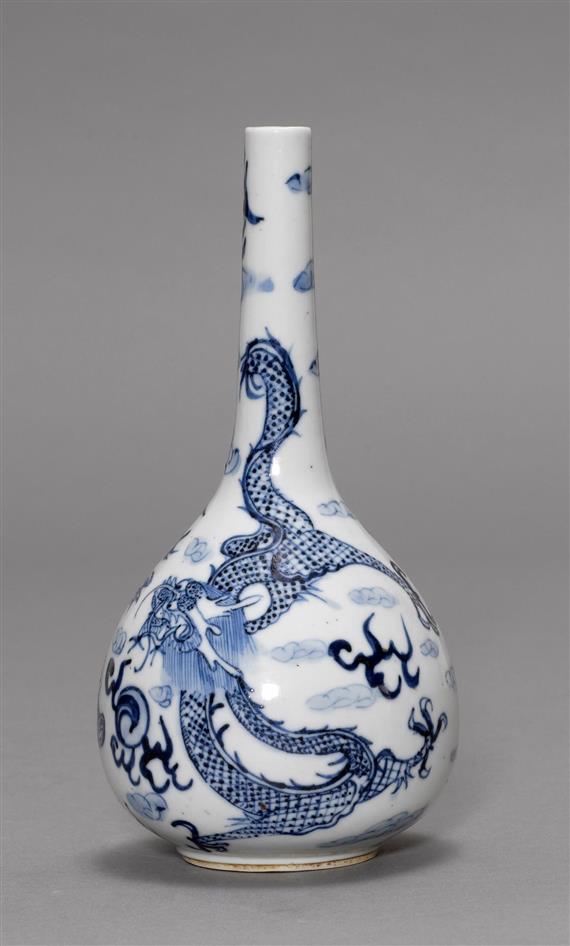 Appraisal: SMALL VASE China th c H cm Pear-shaped body with