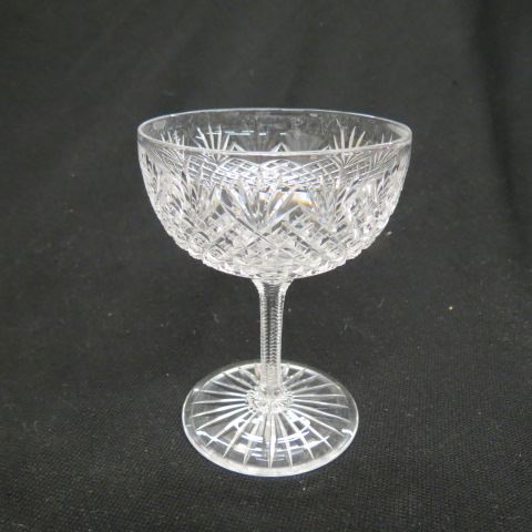 Appraisal: Cut Glass Champagnes strawberry diamond fan brilliant period excellent circa