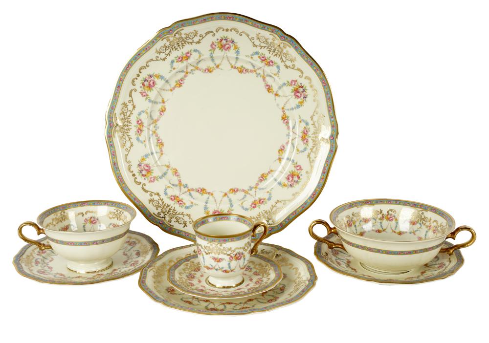 Appraisal: ROSENTHAL FLORENTINE PORCELAIN SERVICEcomprising dinner plates dia salad plates dia