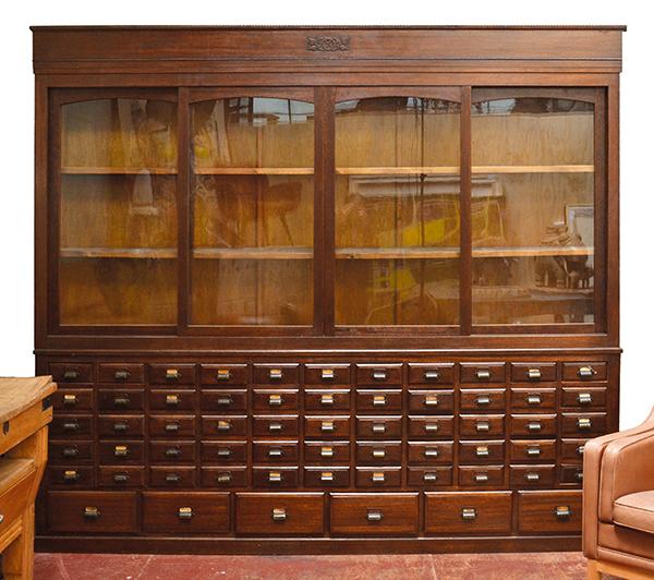 Appraisal: JAPANESE OAK OFFICE CABINET FROM NAGOYA JAPAN CIRCA S HEIGHT