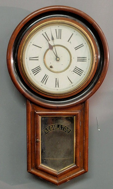 Appraisal: Mahogany cased Regulator schoolmaster s clock h x w