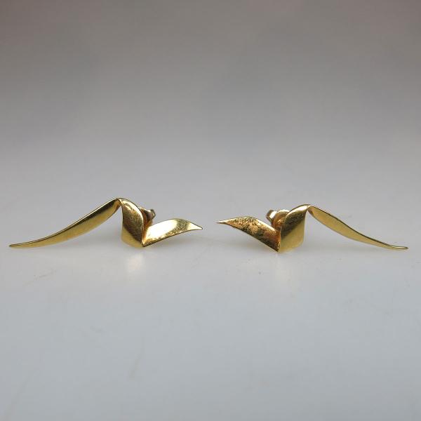 Appraisal: Pair Of Tiffany Co Paloma Picasso k Yellow Gold Earrings