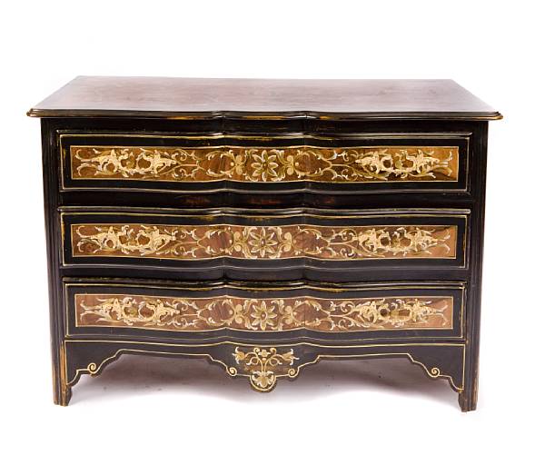 Appraisal: A Louis XVI style provincial paint decorated commode height in