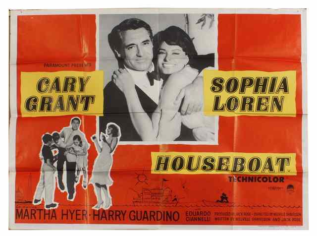 Appraisal: HOUSEBOAT Paramount comedy starring Cary Grant British quad x YOU