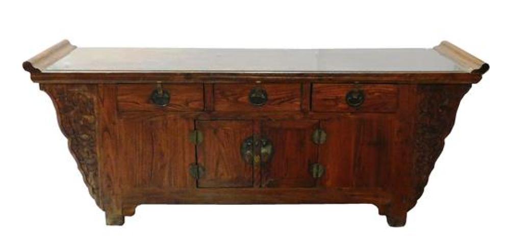 Appraisal: ASIAN Chinese altar table late th early th C oblong