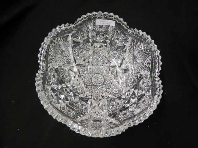 Appraisal: Cut Glass Bowl elaborate overall cutwork brlliant period gorgeous