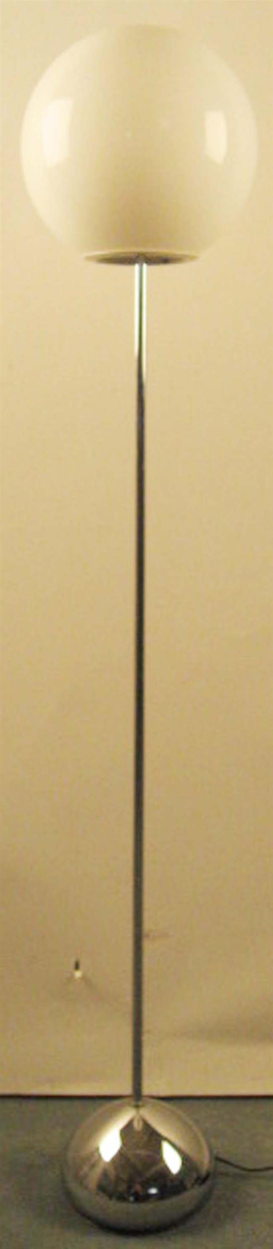 Appraisal: Floor Lamp with Chrome Base in Kiss Shape with plexiglass