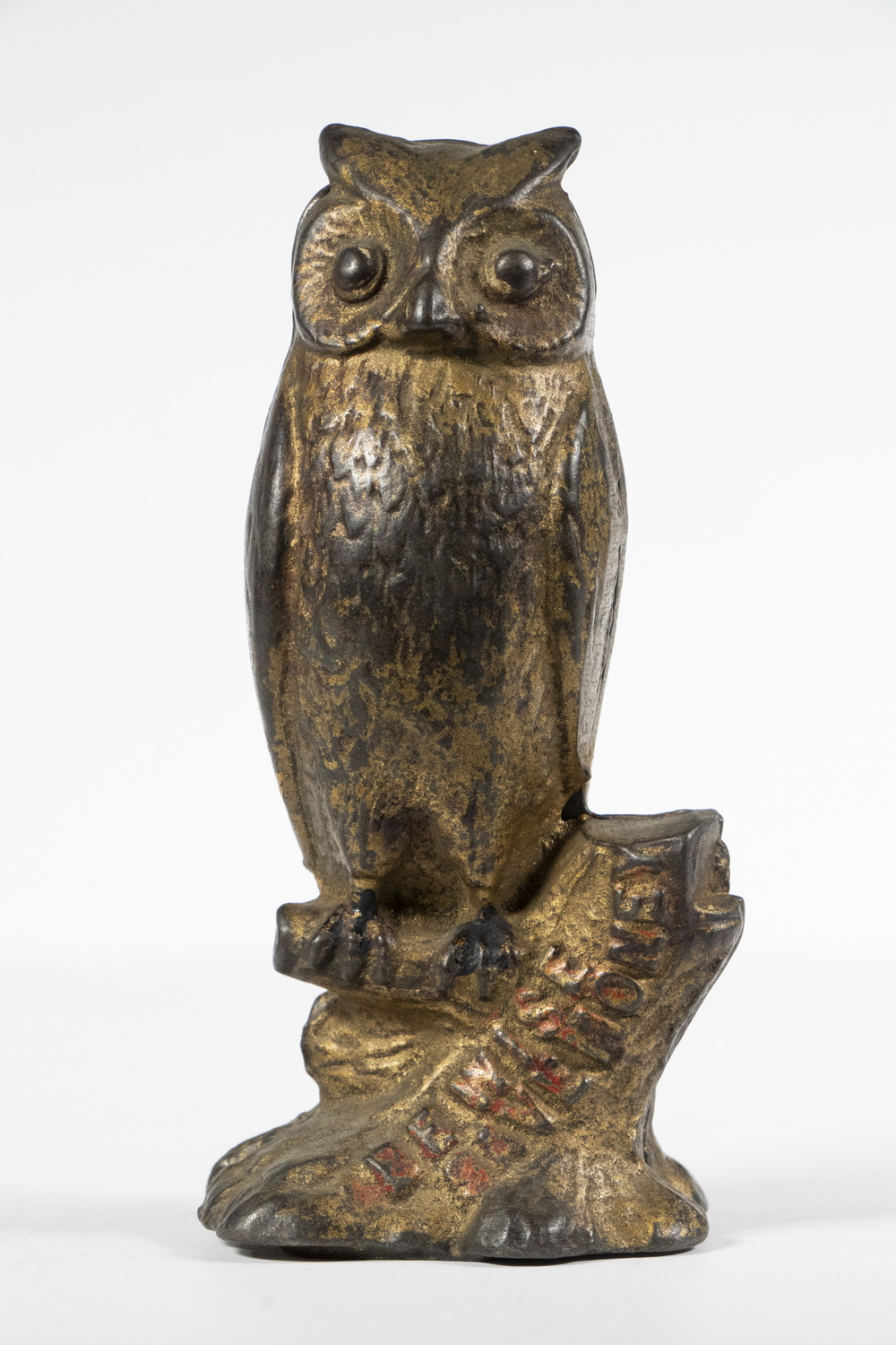 Appraisal: A C WILLIAMS WISE OWL STILL BANK Early th c