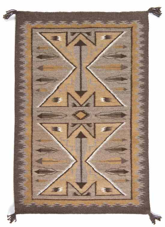 Appraisal: A Navajo Weaving having cross design in three colors of