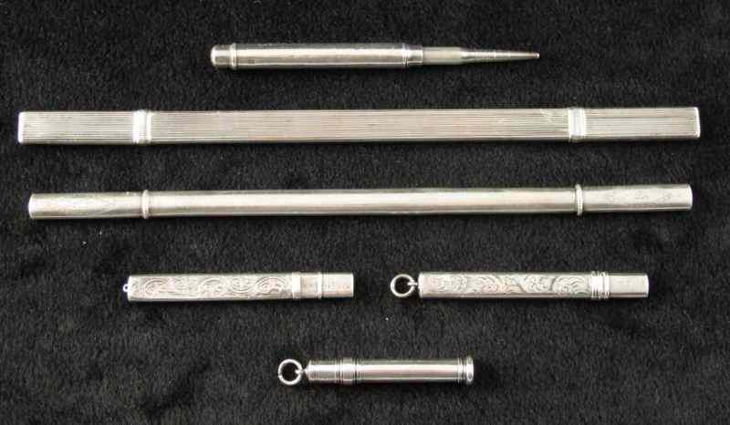 Appraisal: Group of Silver Objectsthe first an English sterling pencil case