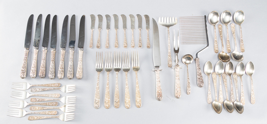 Appraisal: S Kirk Sons Sterling Flatware in Repousse Pattern pieces Pieces