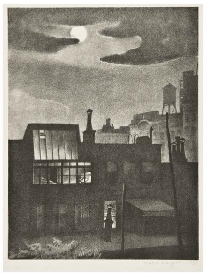 Appraisal: Mabel Dwight - Night Work Lithograph signed and dated in