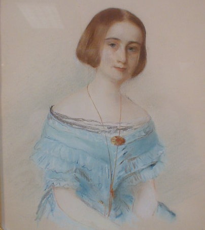 Appraisal: A gilt framed half length portrait of Mary Anne Nicholson