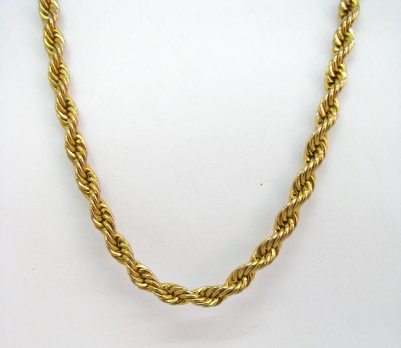 Appraisal: K Yellow Gold '' Rope Twist Chain