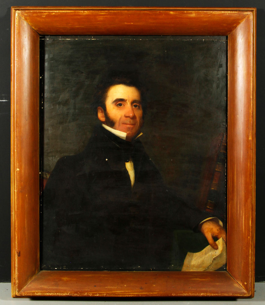 Appraisal: - American School Portrait of a Gentleman O P American