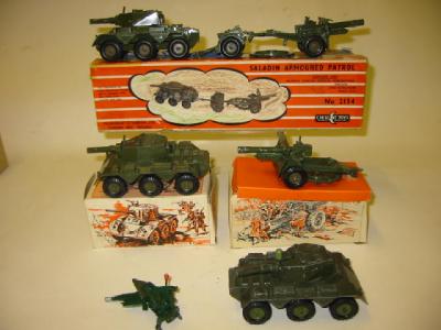 Appraisal: Crescent Toys Saladin Armoured Patrol three vehicle set Pounder Field