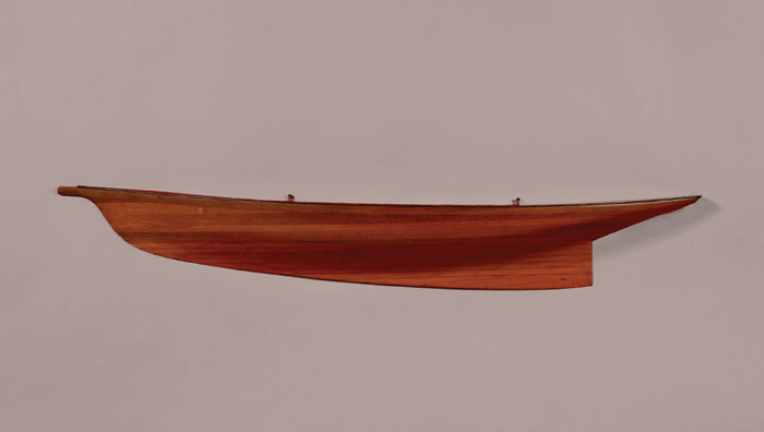 Appraisal: HALF-HULL MODEL OF A YACHT The lifts of white pine