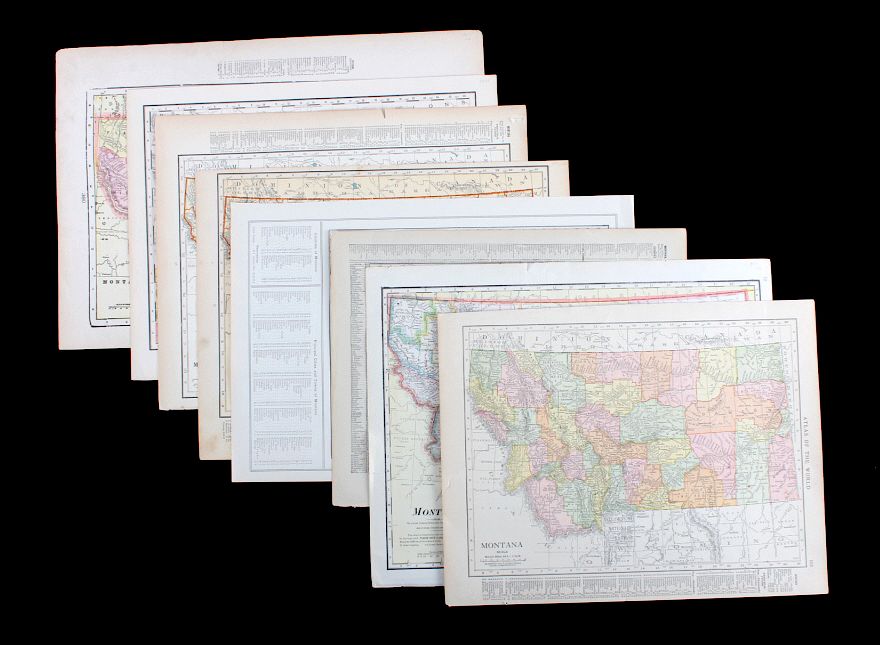 Appraisal: Montana Map Collection - This is a collection of Montana