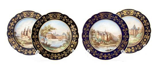 Appraisal: A Set of Six Sevres Plates Diameter inches A Set