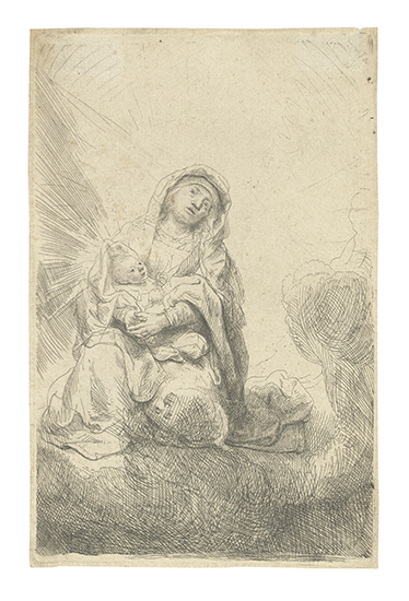 Appraisal: REMBRANDT VAN RIJN The Virgin and Child in the Clouds