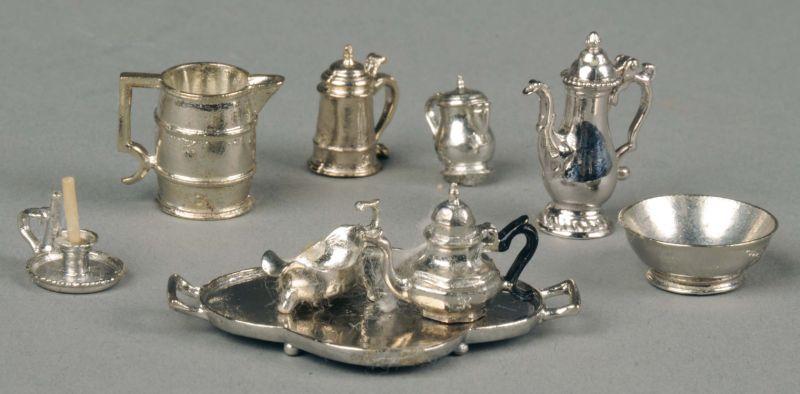 Appraisal: Nine Pieces of Kupjack Silver America th century A an