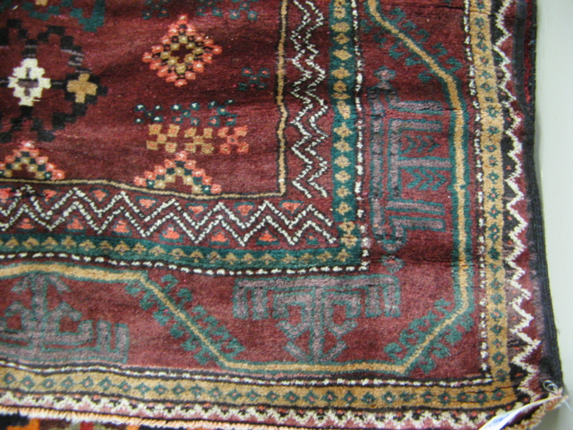 Appraisal: PERSIAN BELOUCHI TRIBAL AREA RUG ' x '