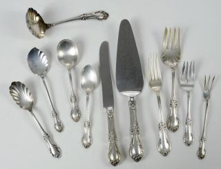 Appraisal: International Wild Rose Sterling Flatware Pieces American th century including