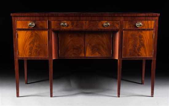 Appraisal: Federal mahogany sideboard Maryland or Pennsylvania circa single long drawer