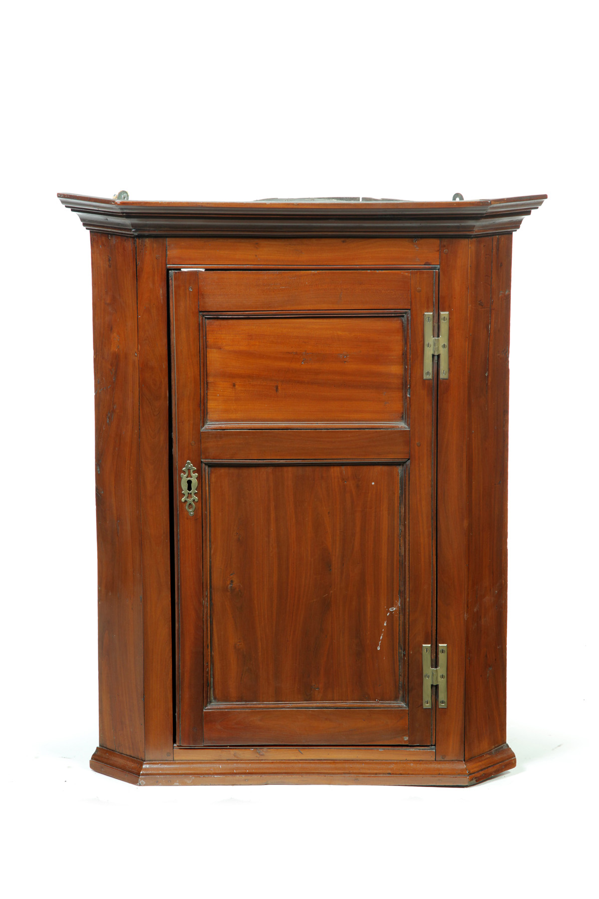 Appraisal: DIMINUTIVE AMERICAN CORNER CUPBOARD Nineteenth century mahogany with pine secondary