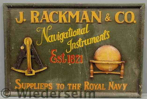 Appraisal: Reproduction trade sign J Rackman Co Suppliers to the Royal