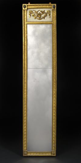 Appraisal: Louis XVI-Style Giltwood Trumeau third quarter th century the elongated