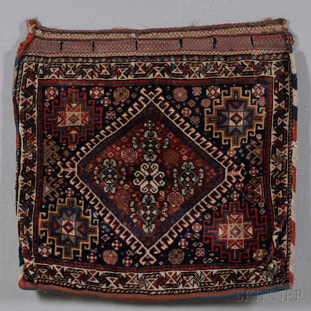 Appraisal: Qashqai Bagface Southwest Persia early th century small rewoven area