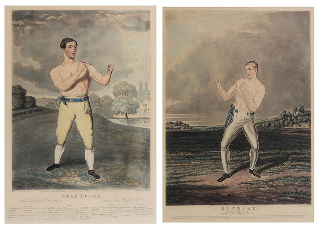 Appraisal: CHARLES HUNT AFTER HENRY MEYER'Deaf Burke' and 'Bendigo' a pair