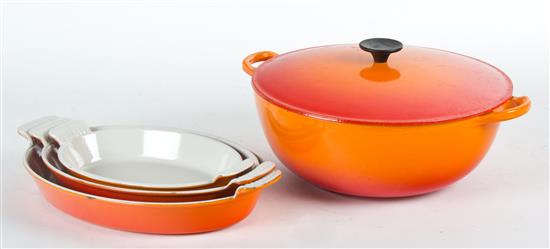 Appraisal: Sale Lot A Set of Four Le Creuset Cooking and