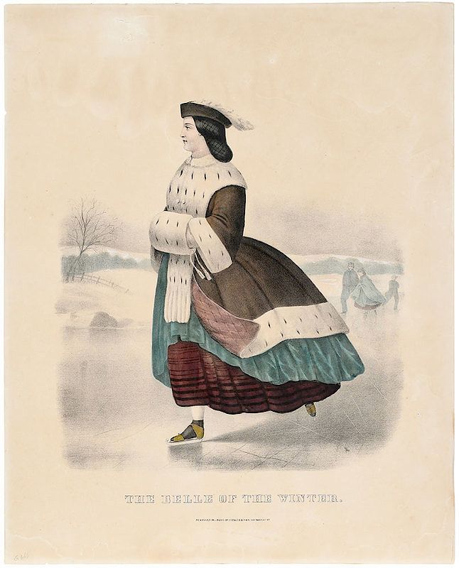 Appraisal: Currier Ives Publisher th century Belle of the Winter hand-colored