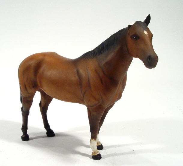 Appraisal: Hand painted Beswick matt glazed quarter horse factory marks to