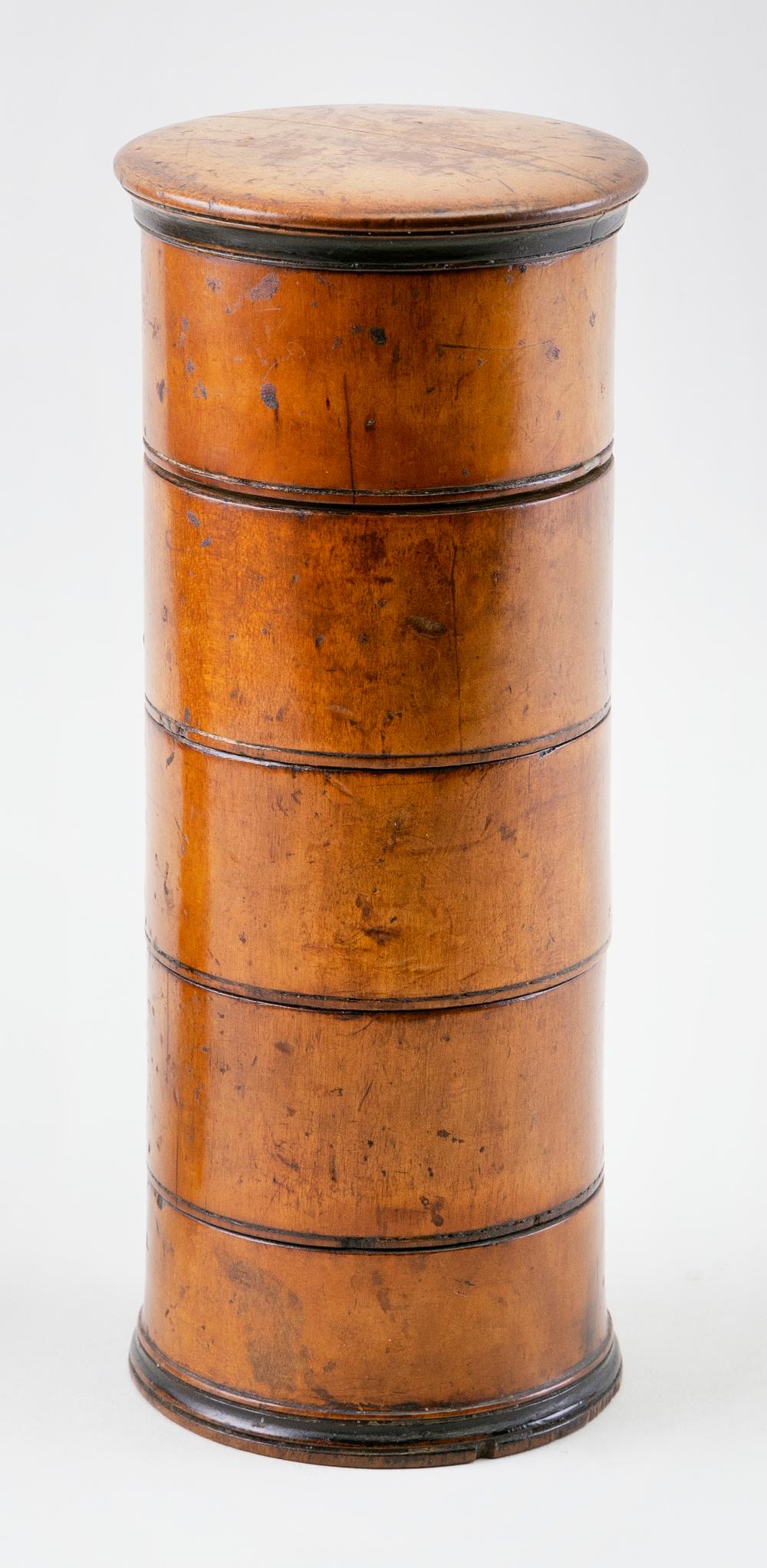 Appraisal: ENGLISH TREEN WARE WALNUT SPICE TOWER TH CENTURY HEIGHT ENGLISH