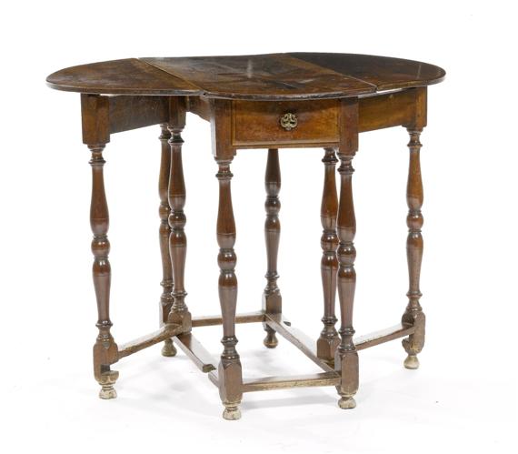 Appraisal: A SMALL GATE LEG TABLE Baroque Italy probably Bologna th