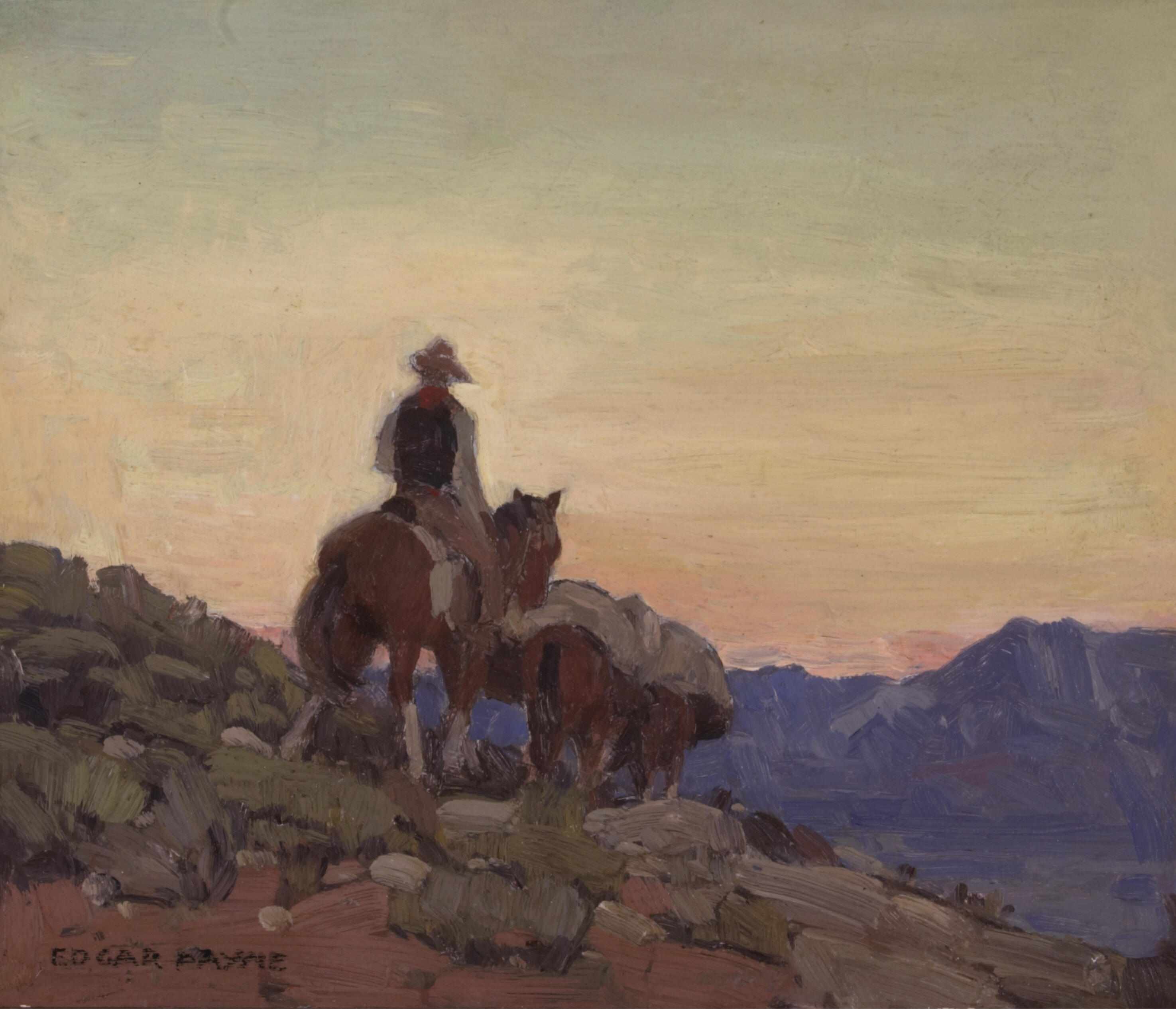 Appraisal: Edgar Payne - Lone packer signed 'Edgar Payne' lower left