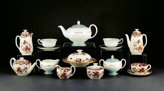 Appraisal: Two porcelain tea sets Wedgwood Venus pattern consisting of teapot