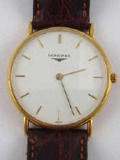 Appraisal: A Swiss hallmarked carat gold gent's Longines wristwatch La Grande