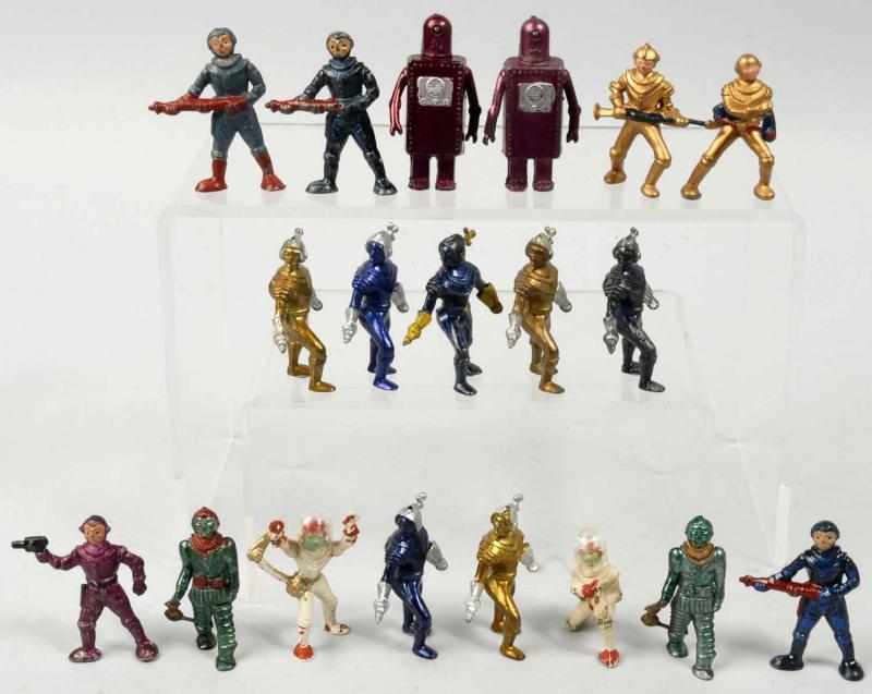 Appraisal: Lot of Plastic Diecast Space Figures Description English Includes spacemen