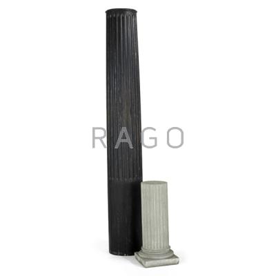 Appraisal: ARCHITECTURAL SALVAGE Fluted column fragment together with fiberglass pedestal Taller