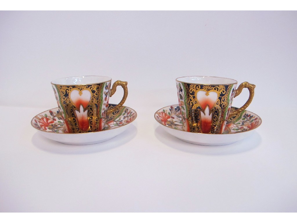 Appraisal: Pair of Royal Crown Derby coffee cups and saucers in