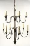 Appraisal: CHANDELIER - th c French country style ten arm iron