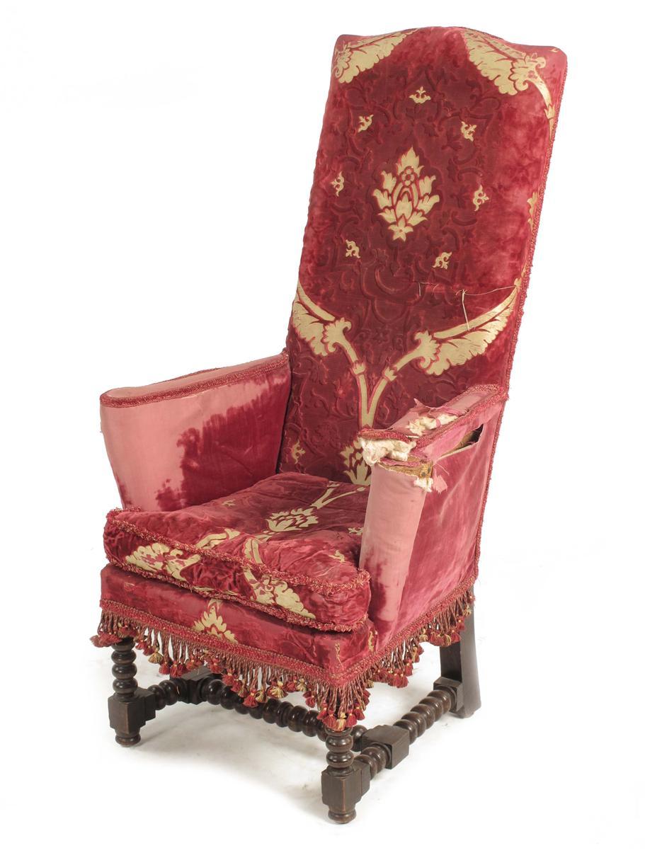 Appraisal: A highback armchair in th century style